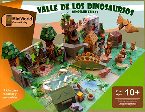 Valle De Los Dinosaurios - Dinosaur Valley: Mini World Create & Play: Assemble your own mini world of Dinosaur Valley, then enjoy many hours of play ... Create and play) (Spanish Edition)