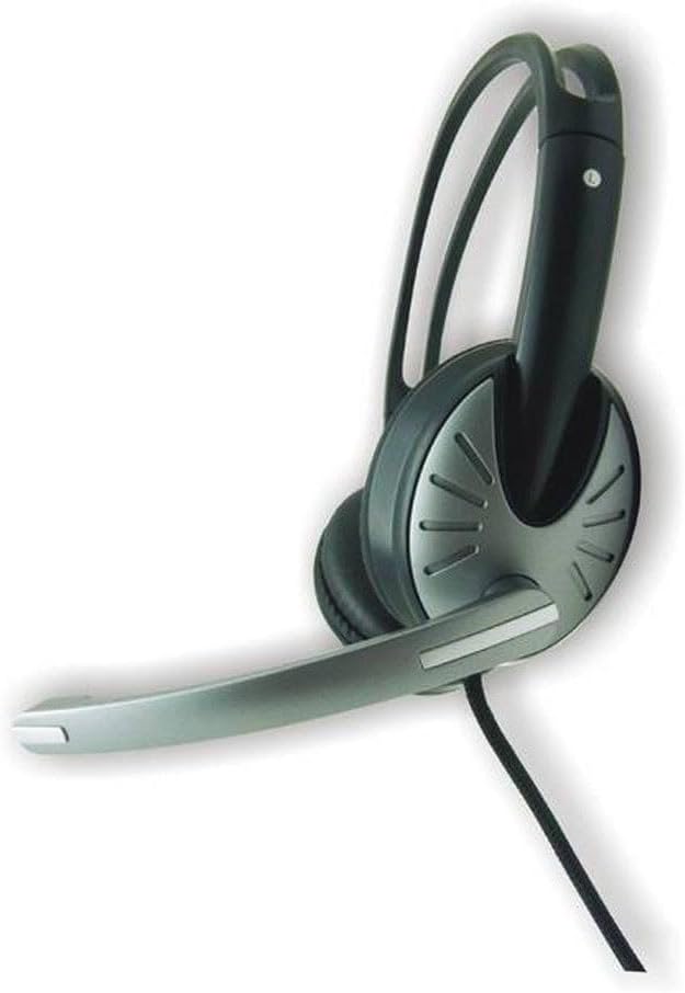 iMicro IMME282 USB Dual Headset with Adjustable Microphone Noise Cancelling and Volume Control, Wired Headphone for PC, Laptop and Computer
