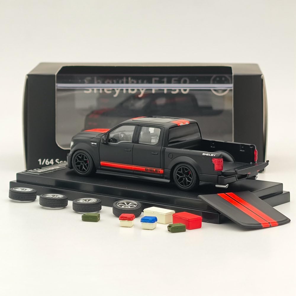 Funny Model 1:64 Shelby F150 Shelby Super Pickup Black Diecast Models Car Limited Collection