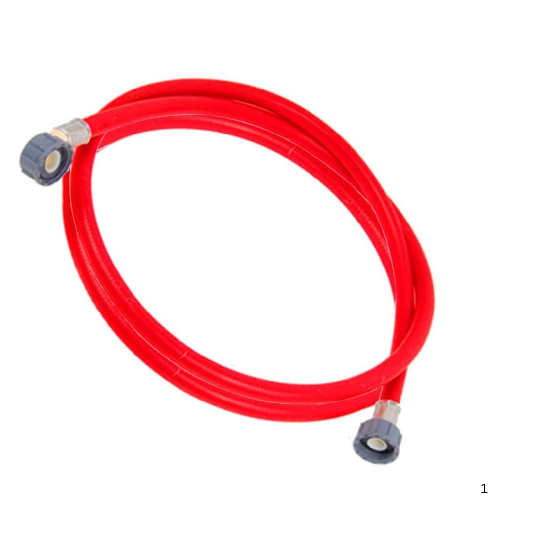 Utiz Red Universal Extra Long Hot Fill Inlet Hose 2.5M For Washing Machine Dishwasher