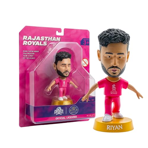 Image of Action Figure, IPL Edition 360 Rotatable Head, Cricket Player for Fans & Collectors (3 Inch Riyan Parag)