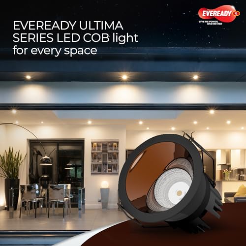 Image of Eveready Ultima Series Fusion, 8W LED COB Light, Warm White (3000K), Rosegold Reflector, Pack of 6