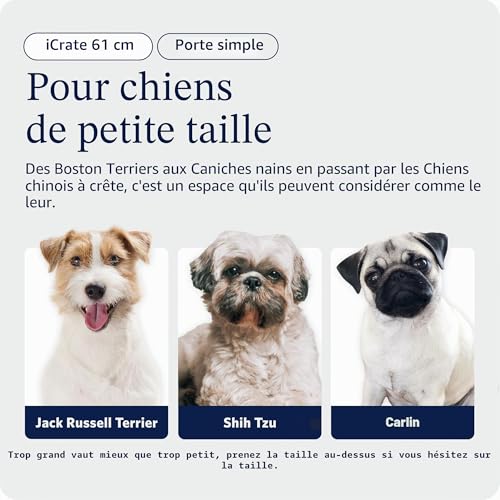 MidWest Homes for Pets - Cage pour Chiens iCrate 60,96 cm, modèle amélioré, Une Porte, Noir – vue 2