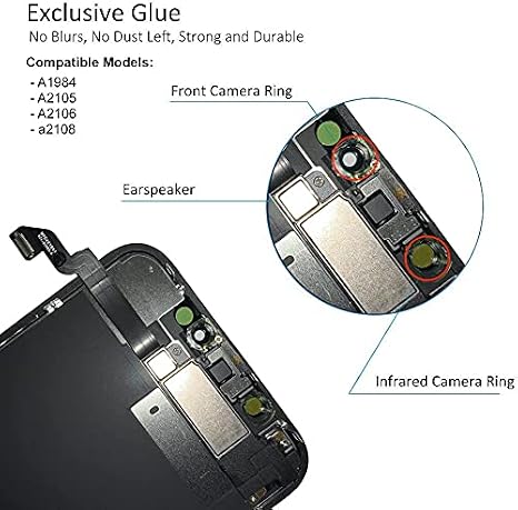 Full Screen Replacement LCD 3D Touch Assembly with Pre-Installed Ear Speaker Proximity Sensor and Shield Plate with Frame Adhesive and Repair Tools for iPhone XR 6.1 inch