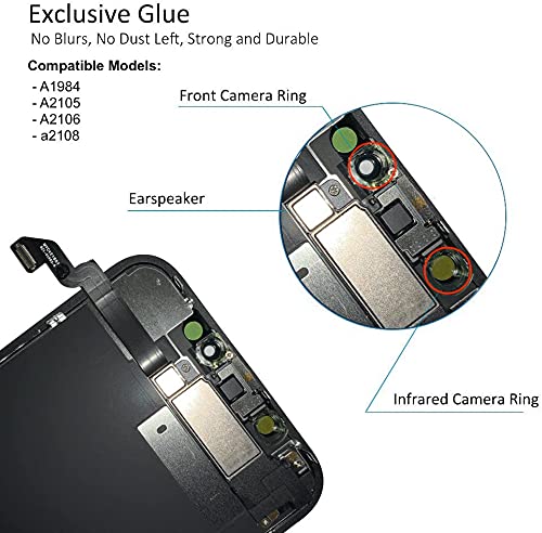 Full Screen Replacement Lcd 3D Touch Assembly With Pre-Installed Ear Speaker Proximity Sensor And Shield Plate With Frame Adhesive And Repair Tools For Iphone Xr 6.1 Inch #TOP2