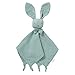 LAWKUL Baby Lovey Organic Cotton Muslin Soft Security Blankets Comfy Lovie for Newborn Infants Boy Girls Unisex Bunny Green