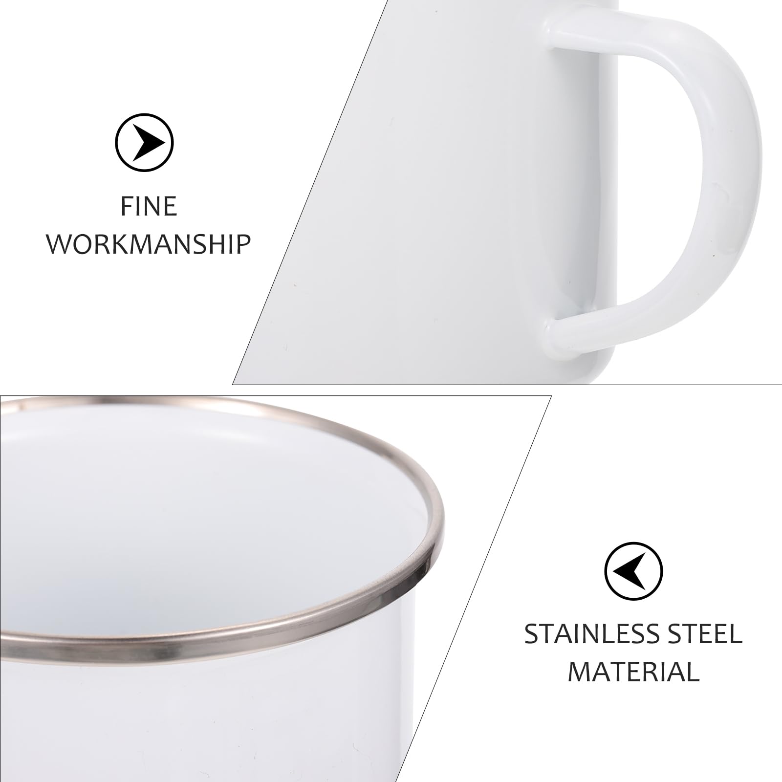 Amosfun 5 Stk Tasse aus Thermotransfer-Emaille Kaffeetasse Tassen für Kinder personalisierte tasse tassen personalisieren Sublimation leere Tasse Sublimationsbecher Rostfreier Stahl Weiß