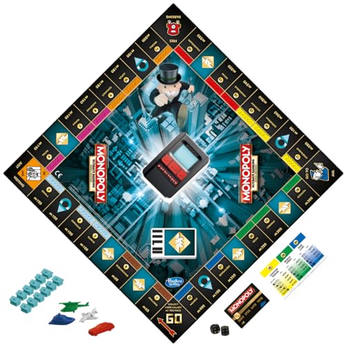 Image of Monopoly Ultimate Banking Edition Board Game, Includes Electronic Banking Unit, Fun Christmas Board Game for Families and Kids, Strategy Game for Kids Ages 8+, Best Birthday Gift