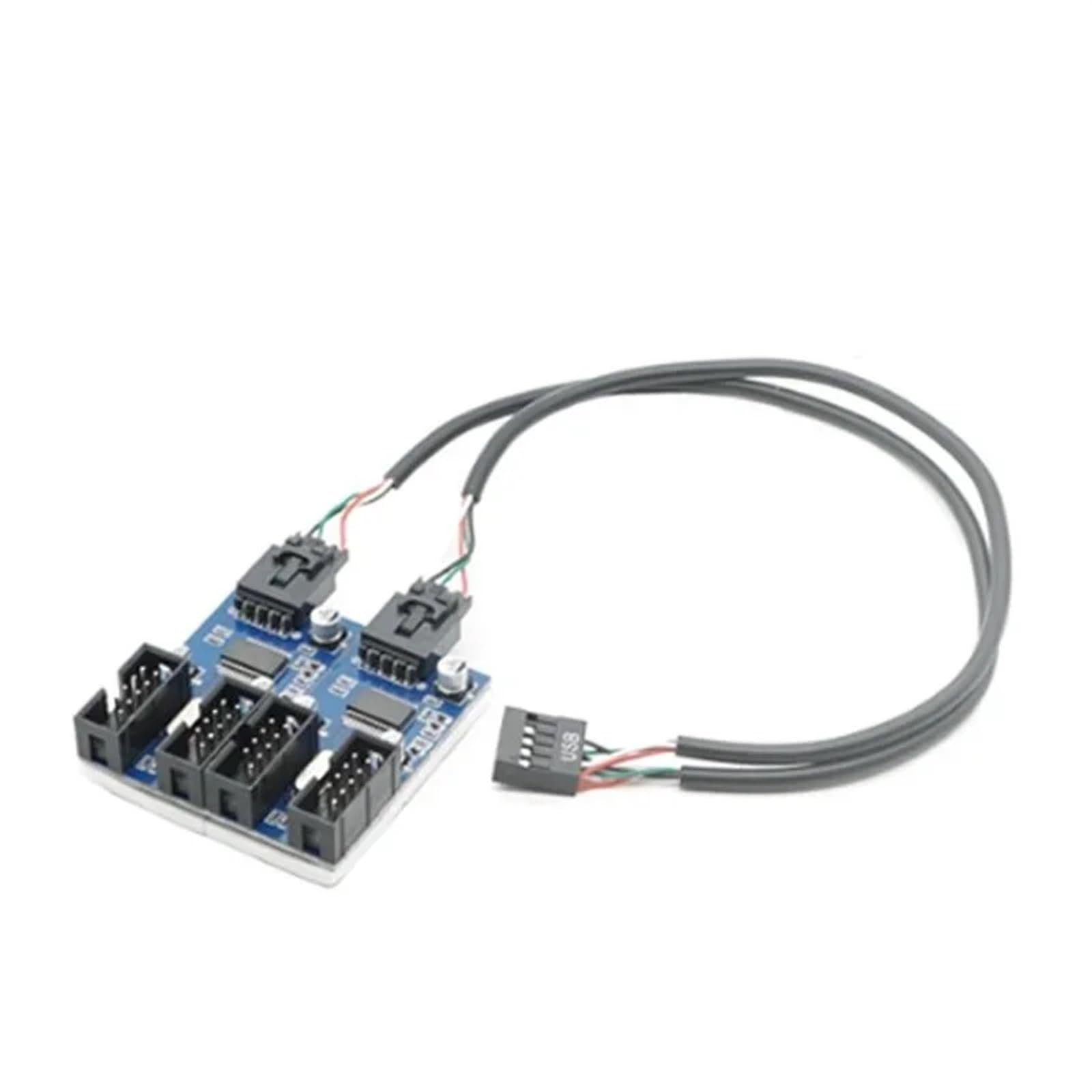 Moltiplicatore testa USB a 9 pin for scheda madre da 1 a 2 porte Spina a 4 porte Femmina a 9 pin 1 cavo for scheda adattatore splitter trascinamento 4