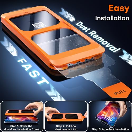 Image of TOCOL for iPhone 13 Pro Privacy Screen Protector, 9H Hardness Military Grade Shatterproof HD Tempered Glass Full Coverage Easy Installation Case Friendly 2 Pack