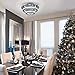 KKMYWAN Crystal Chandeliers Modern Crystal Flush Mount Chandelier 11.8