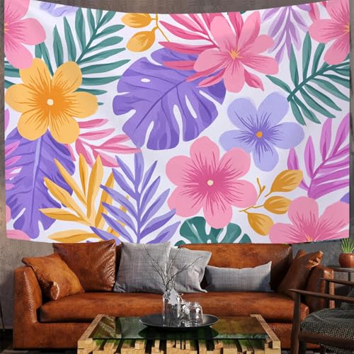 Style d'illustration coloré de tapisserie monstera déco chambre haut de gamme