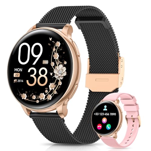 AIMIUVEI Smartwatch Donna, 1,27” HD Orologio Smartwatch con Chiamate, Fisiologia