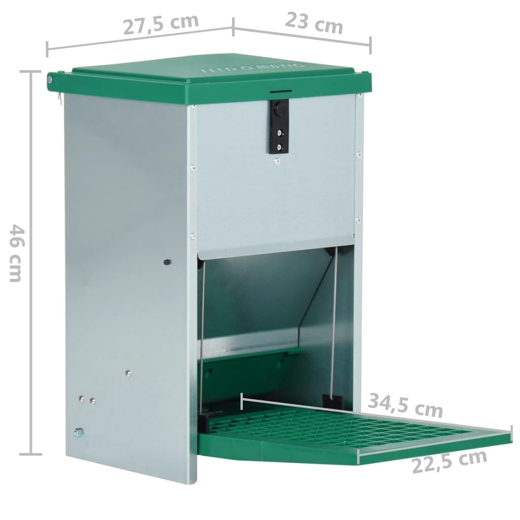 vidaXL Comedero Automático para Aves de Corral con Pedal 8 kg Dispensador