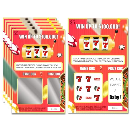 LYBHTTBD Pregnancy Announcement Fake Lottery Scratch Off Cards 10Pcs