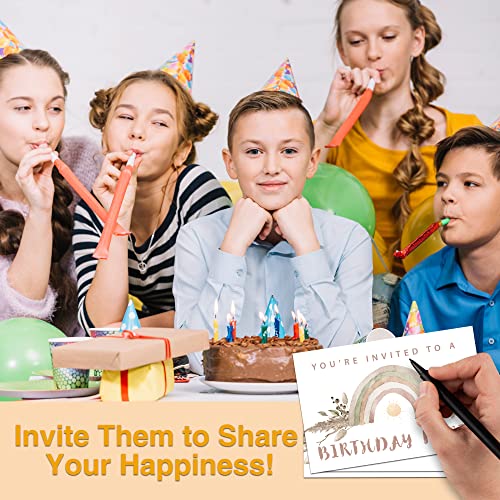 55% Off YSTEP Boho Birthday Invitations - 20 Cards & Envelopes