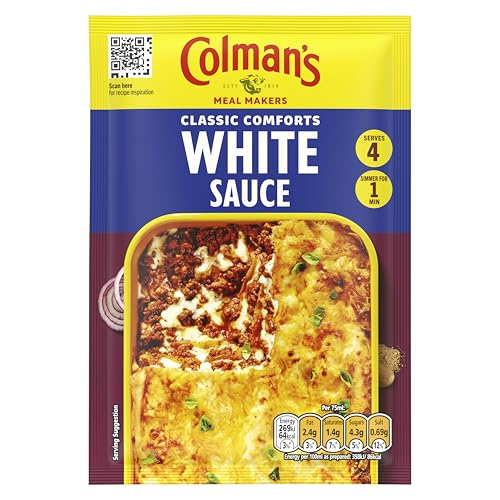 Colmans Classic Comforts White Sauce Meal Maker perfect with lasagne quick to prepare sauce mix 26 g