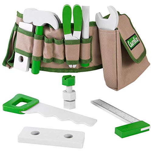 Handy Dandy Tool Belt | 16 pc Set of Kids Wooden Tools |