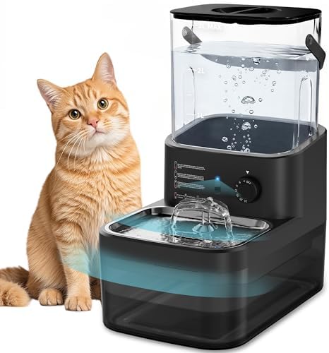 3L Filterless Cat Water Fountain, Wireless, Wastewater Separation