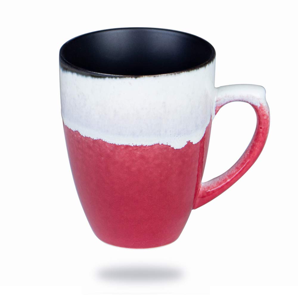 oojdzoo Handmade Pottery Coffee/Tea Mug Polish - 10 Ounce Rustic Stoneware Ceramic Cup Clay Art (C)