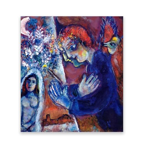Reproduction Marc Chagall Artist at Easel - Toile Haute Définition 72x60cm