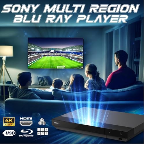 Region Free 4k UHD Blu-ray Player Compatible with Sony UBP-X700U | Multi-Region Code Free | UHD 4K Playback, Blu-ray Zone A, B, C Plus DVD Region 0-8 | 3D, 4K| Dynastar 6FT HDMI