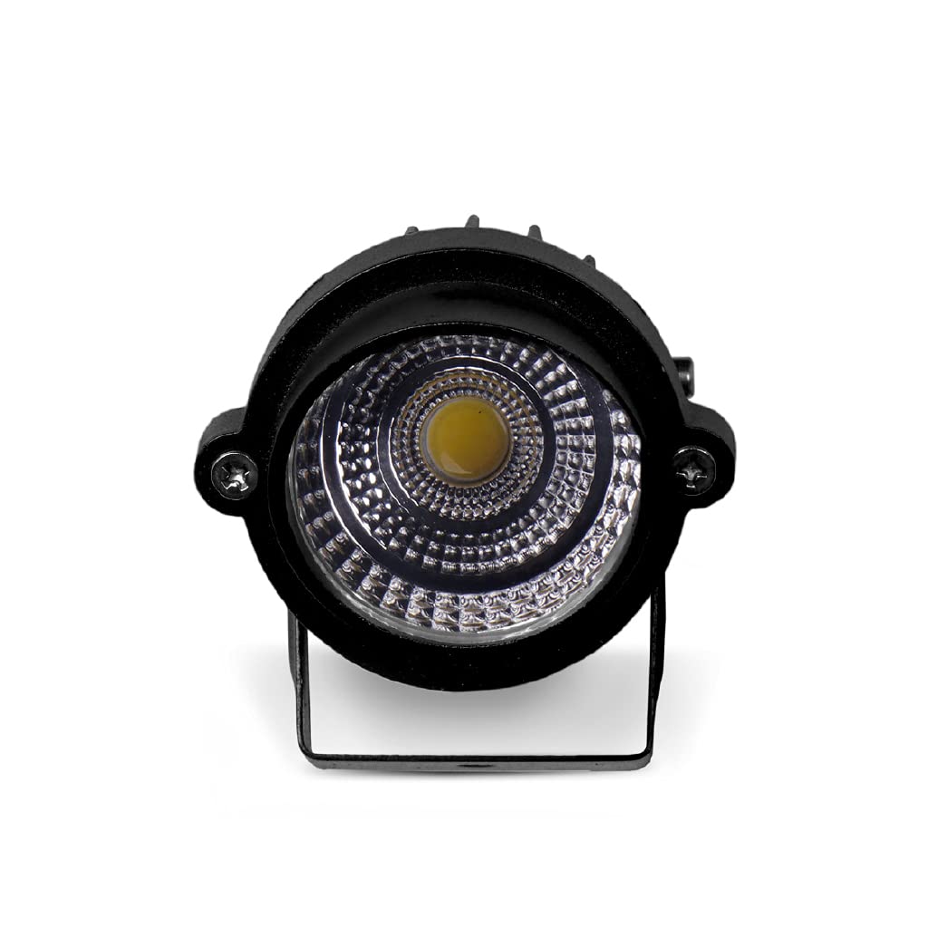 Partenopeautensili® Faretto a led cob da esterno segnapassi per giardino orientabile 5w 450 lumen luce con picchetto lampada proiettore spot Impermeabile IP65 By Wisdom (VERDE)