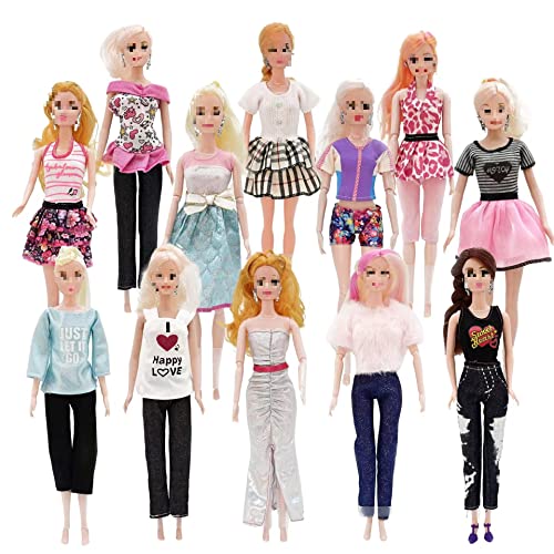 130 Pcs Doll Clothes And Accessories, Fashion Mini Dress Set With 5 Wedding Gowns Dresses, 10 Mini Dresses, 10 Sets Casual Clothes, 5 Swimsuits Bikini, 20 Handbags, 80 Accessories For 11.5 Inch Dolls #TOP6
