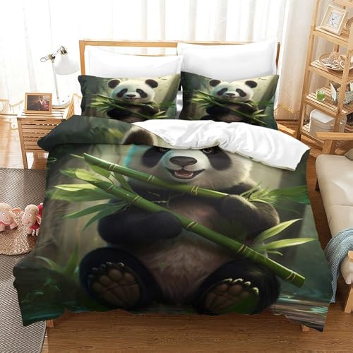 Housse de couette panda 3D en microfibre premium ultra résistante - 3