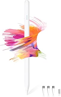 KINGONEタッチペン【 2025業界最高 全機種対応 超高速充電】スタイラスペン 超高精度 1MM極細 アップルペンシル互換ペン 誤ON/OFF防止/電量表示/傾き検知/二重磁気吸着機能対応 iPad用ペンシル 軽量 耐摩 耐久 iPad/...