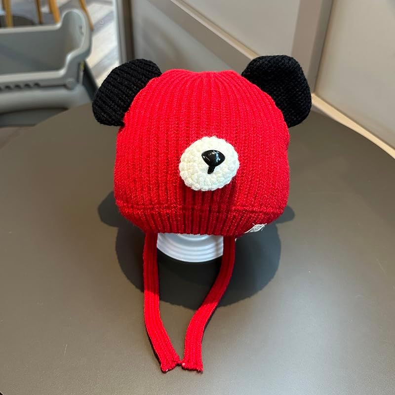 Classic Winter Hat,Thermal Hats,Winter Hats,Kids Winter Hat Children's Hats Autumn and Winter Warm Pullover Knitted Hats for Boys and Girls, Ear Protection Woolen Hats for Children Aged 1-6 (Color :
