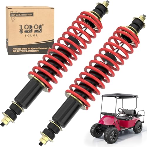 10L0L Golf Cart Shocks Absorber Front or Rear with Heavy Duty Coil Springs for EZGO Medalist TXT 1994+ Newer Gas & Electric Golf Carts, Replaces OEM# 76418-G01,70928-G01,70248-G01,70324-G01,76419-G01