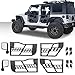 PIT66 Tube Door, Compatible with 2007-2018 Jeep Wrangler JK Front+Rear Side Tube Doors & Side View Mirrors