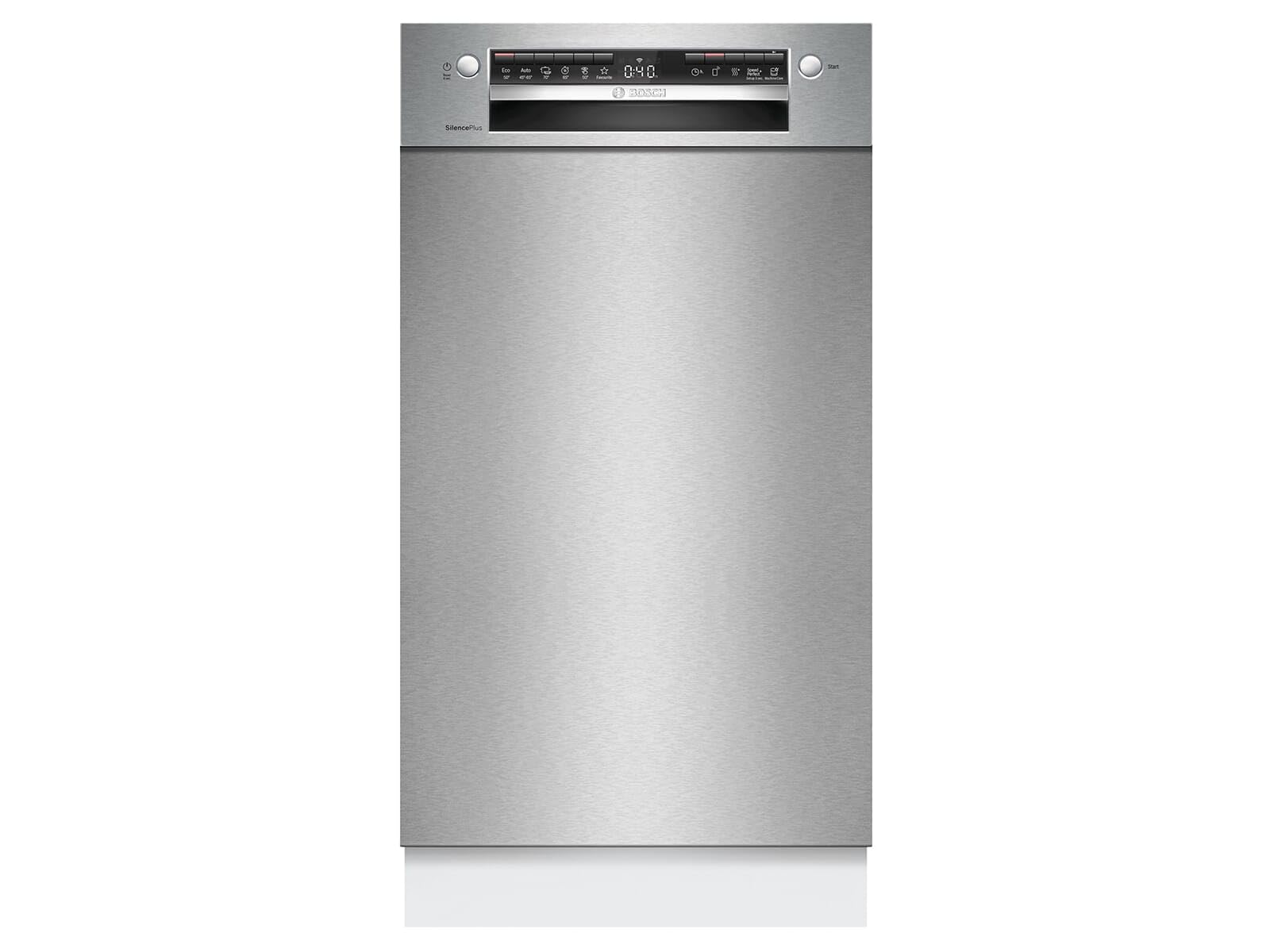 Bosch SPU4HMS10E Serie 4 - Lavavajillas para bajo encimera inteligente de 45 cm, cajón para cubiertos, secado extra, SpeedPerfect Plus, limpieza higiénica, asistente de programa, cesta superior