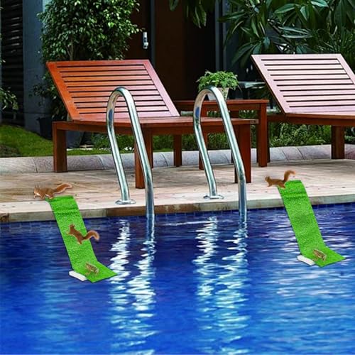 2 Stück Tierrettende Fluchtrampe für Pool Schwimmende Rampe Rettungen Pool Escape Ramp for Animals Schwimmbadzubehör Retten Tiertiere, Frösche Schwimmende Rampe Geräte 41,5x16cm