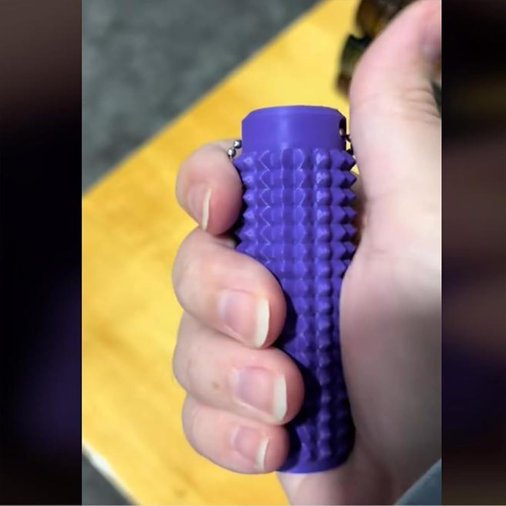 Portable Vibrant Colors Stim Tool,Spiky Grippie Stim Keychain,Little Ouchies Fidget Keychain for Adults,Regularlyk Portable Vibrant Colors Stim Tool,Pain Relief & Anxiety Stress Relief(Gradient Colorf - Image 6