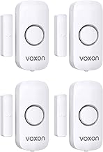 VOXON Wireless Door and Window Alarm Sensor 4 Pack 2 Modes Magnetic Window Door Burglar Alarm with 100dB Loud for Kids Safety Home Shop Security