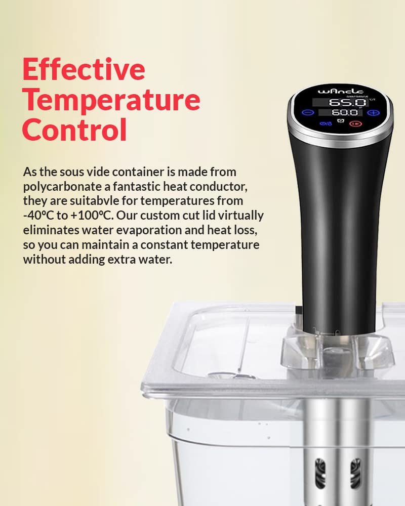 SousVideTools Contenedor Sous Vide | Depósito de agua | Compatible con olla directa Inxineu Vpcok | 11.6L