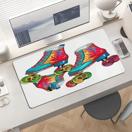 Colorful Roller Skates Desk Pad base goma grande miniatura 6
