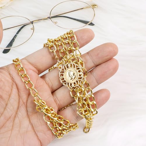 Waist Chain Belts for Women Fashion Adjustable Multilayer Metal Gold Belly Chain Belt for Dress Jeans Short Skirt4