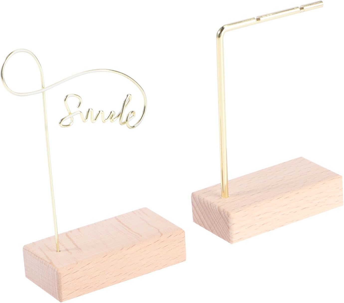 ARTIBETTER 2pcs Wooden Jewelry Display Holder Earring Storage Rack Creative Shape Jewelry Stand for Home Organization and Photography Props