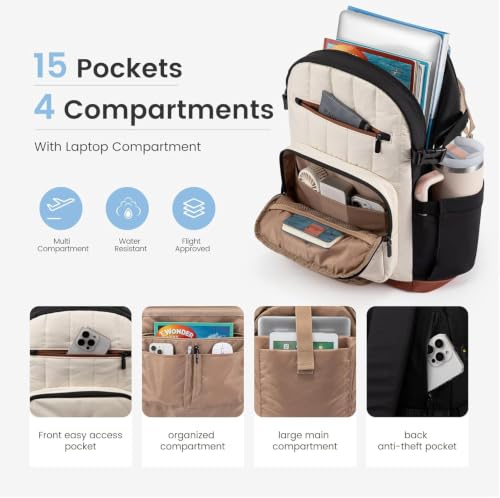 Image of Bayne Women's Office Backpack, Backpack Bags for Women, Laptop Bags for Women Office Use, Backpacks for Womens, 14 inch Laptop Backpack Bags for Womens