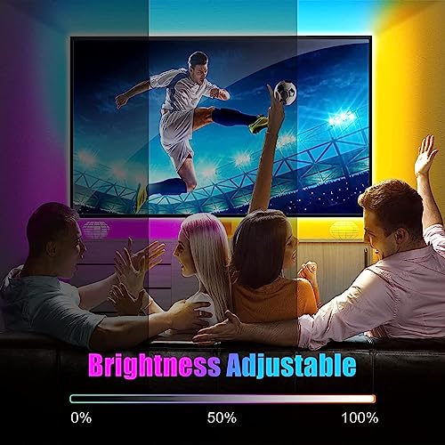 Image of One94Store 5 Meters Strip Lights with Adaptor Bluetooth App Operated Music Sync RGB 150 LED Lights Waterproof Smart Multicolor LED Lights for Home Decoration Bedroom,Diwali,False Ceiling