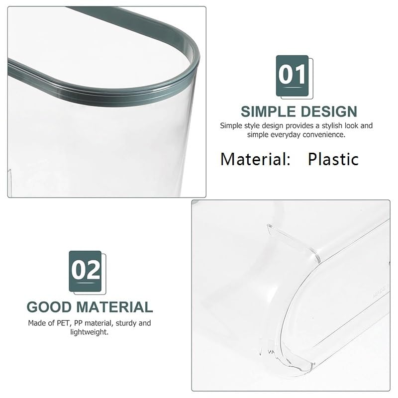 Transparent Trash Can Plastic Ellipse Bathroom Organize Home Furnishings