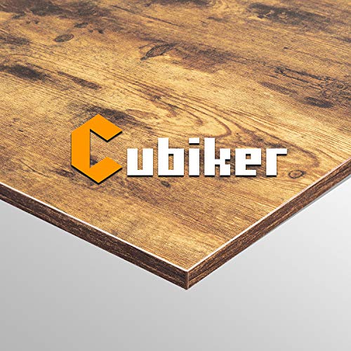 Image of Cubiker Multi-Purpose Height-Adjustable Lapdesk, Study Table, Portable, with Docking for Tablet, Room Work, Ideal for Work from Home, DIY Table, Easy to Assemble (59.1 inch x 47.3, Rustic)