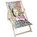 Chaise Longue Moderne en Bois Franc rembourrée Jardin en Bois Massif Pliable en Bois Dur pour la Plage, Les Voyages, Les chaises Pliantes en Bois Naturel, Lounger (1, Queen Marilyn)
