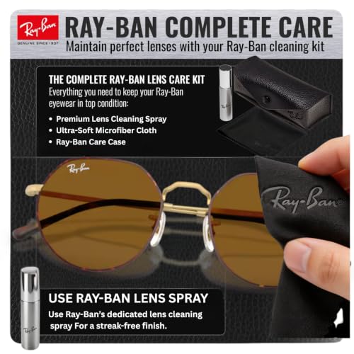 Image of Ray-Ban RB3565 JACK Square-Round Shaped Sunglasses for Men & Women with Official RAYBAN Eyewear Kit