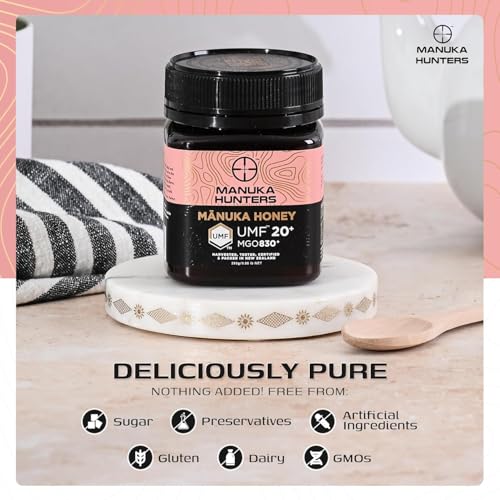 Image of Manuka Honey UMF 20+ /MGO 830+ Certified, Raw Manuka Honey New Zealand - 250g