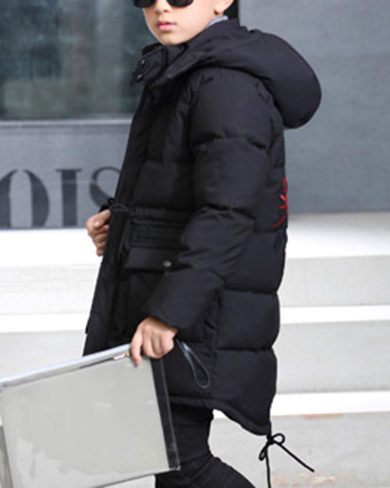 Abrigo Plumas Niño Color Sólido Chaquetas con Capucha Invierno Cazadora Acolchada Impermeable Parka
