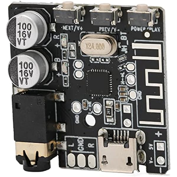 Płytka Odbiornika Audio Bluetooth, Moduł Wzmacniacza Stereo BT5.0 ze Sterowaniem Przyciskami, 2 Porty Sterowania, Wzmacniacz Głośnika Samochodowego 3,7 V do 5 V do Telefonu DIY Głośnik do Laptopa Syst